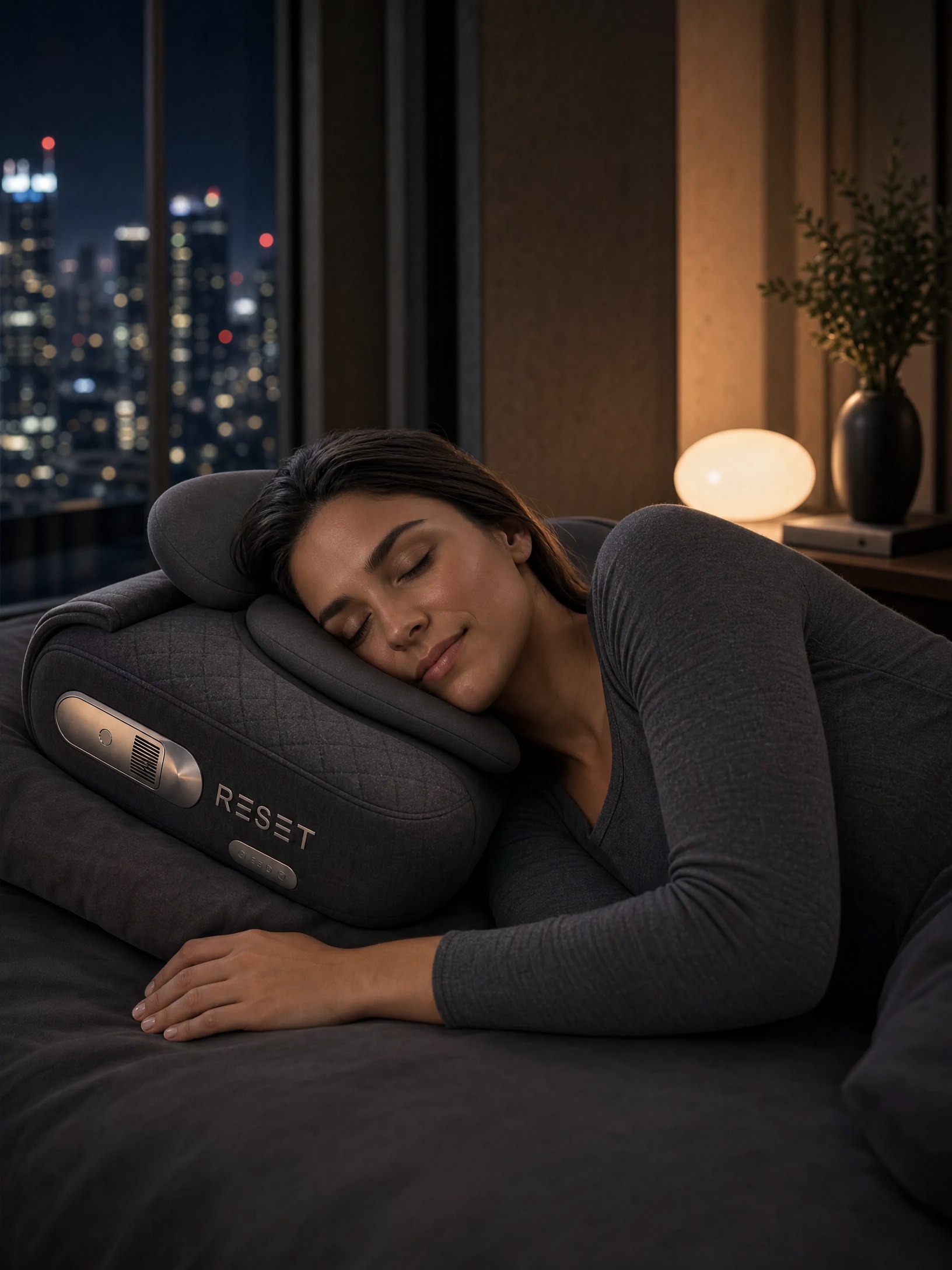 Sleeping on one side at night.